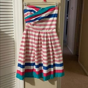Multicolored strapless dress